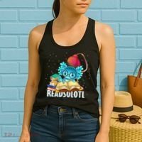 Readsolotl Axolotl Funny Reading Fish Books Lizard  Women's Tank Top thumb 2
