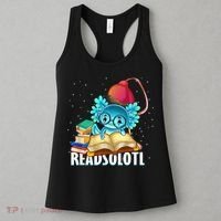 Readsolotl Axolotl Funny Reading Fish Books Lizard  Women's Tank Top thumb 3