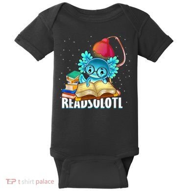 Readsolotl Axolotl Funny Reading Fish Books Lizard  Baby Bodysuit