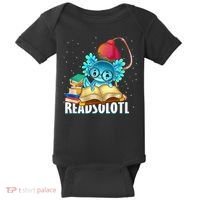 Readsolotl Axolotl Funny Reading Fish Books Lizard  Baby Bodysuit thumb 0