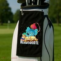 Readsolotl Axolotl Funny Reading Fish Books Lizard  Golf Towel thumb 2