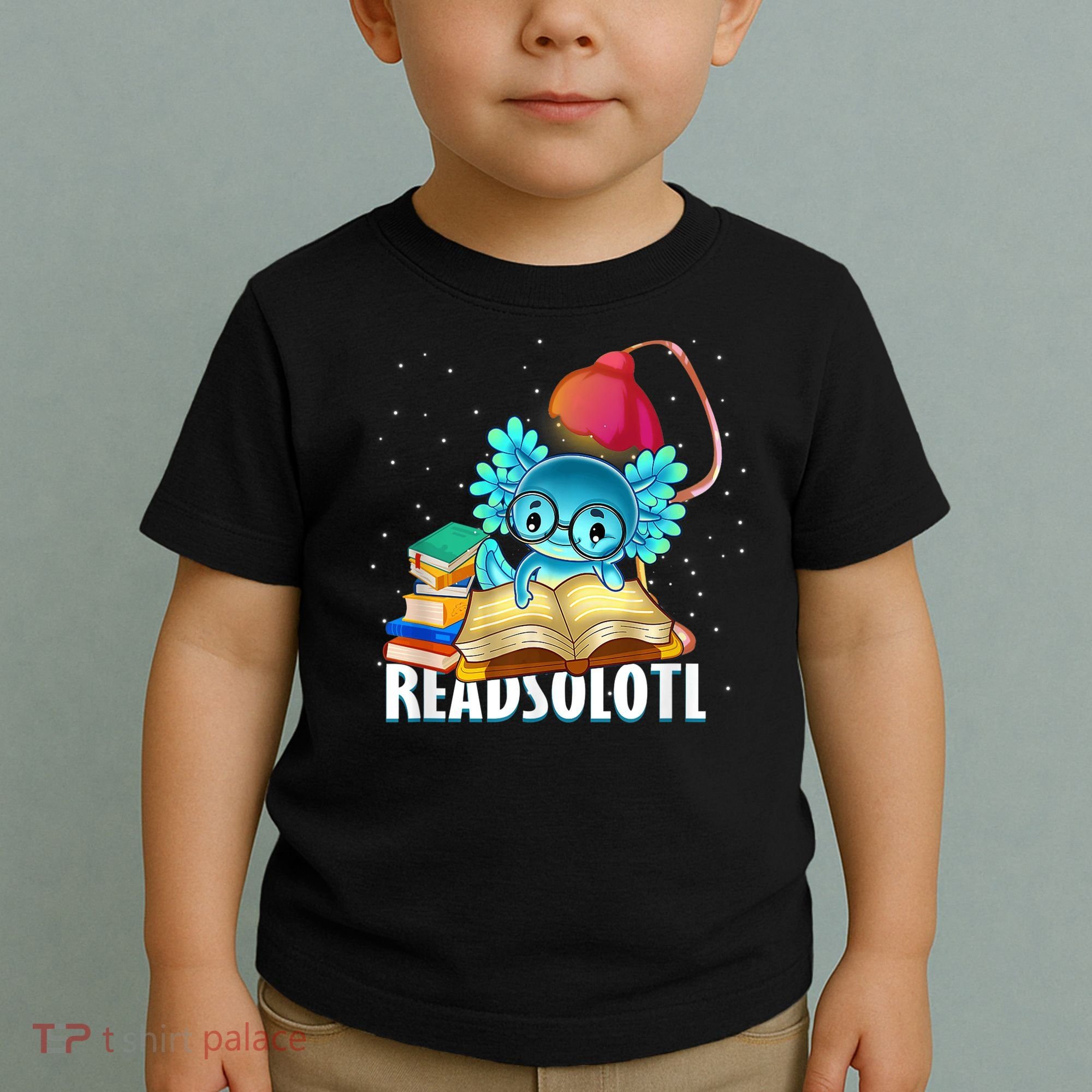 Readsolotl Axolotl Funny Reading Fish Books Lizard  Toddler T-Shirt