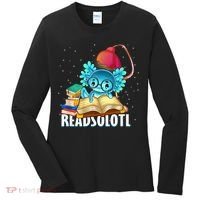 Readsolotl Axolotl Funny Reading Fish Books Lizard  Women's Long Sleeve Shirt thumb 0