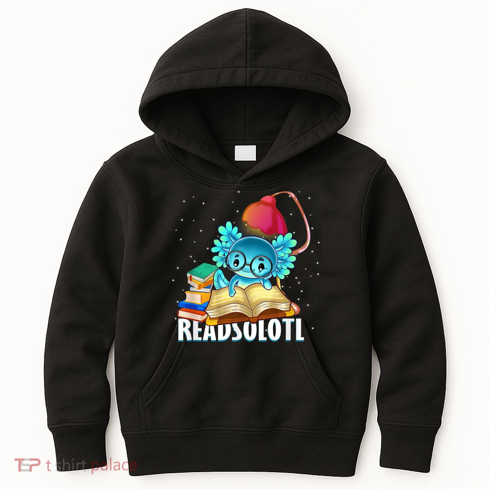 Readsolotl Axolotl Funny Reading Fish Books Lizard  Kids Hoodie
