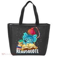 Readsolotl Axolotl Funny Reading Fish Books Lizard  Tote Bag thumb 0
