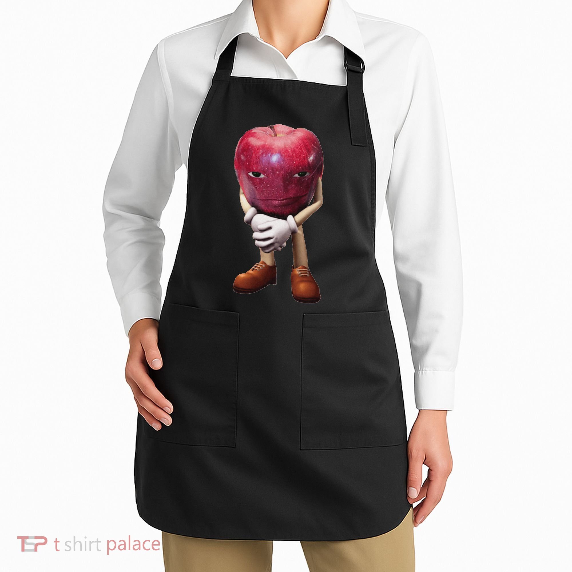 Rizz Apple Funny Meme Apron