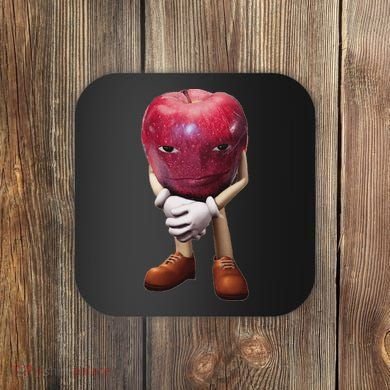 Rizz Apple Funny Meme Coaster