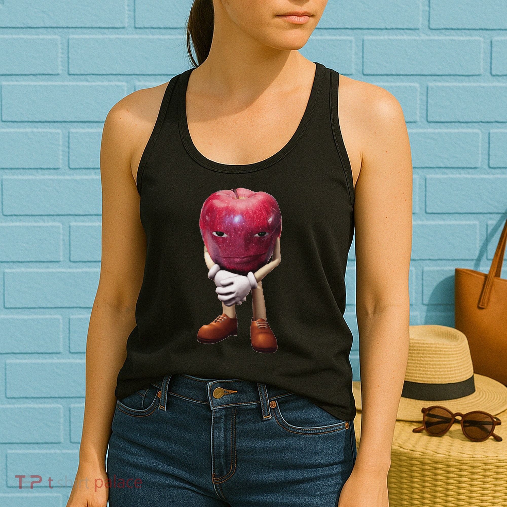 Rizz Apple Funny Meme Women's Tank Top