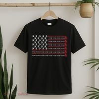 Retro American Flag Golf Gift for Golfer Funny Golf Club T-Shirt thumb 2