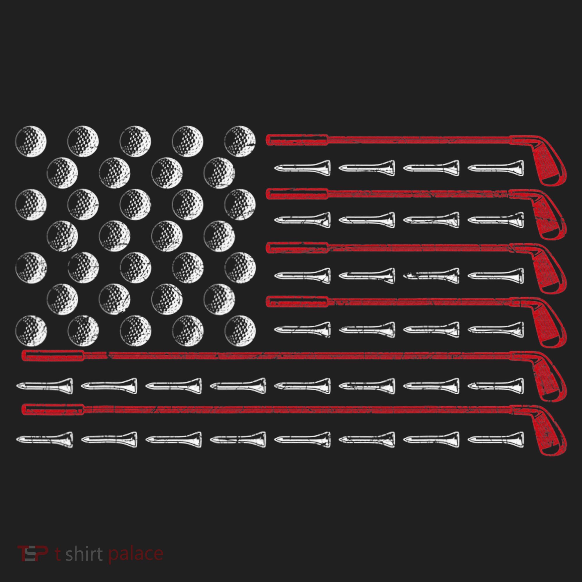 Retro American Flag Golf Gift for Golfer Funny Golf Club Beanie