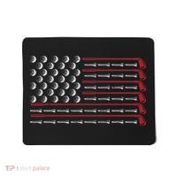 Retro American Flag Golf Gift for Golfer Funny Golf Club Mousepad thumb 0