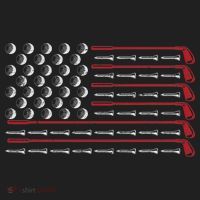 Retro American Flag Golf Gift for Golfer Funny Golf Club Hat thumb 2