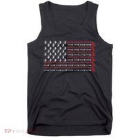 Retro American Flag Golf Gift for Golfer Funny Golf Club Tank Top thumb 0