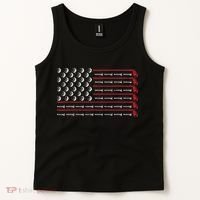 Retro American Flag Golf Gift for Golfer Funny Golf Club Tank Top thumb 2