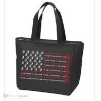 Retro American Flag Golf Gift for Golfer Funny Golf Club Tote Bag thumb 3
