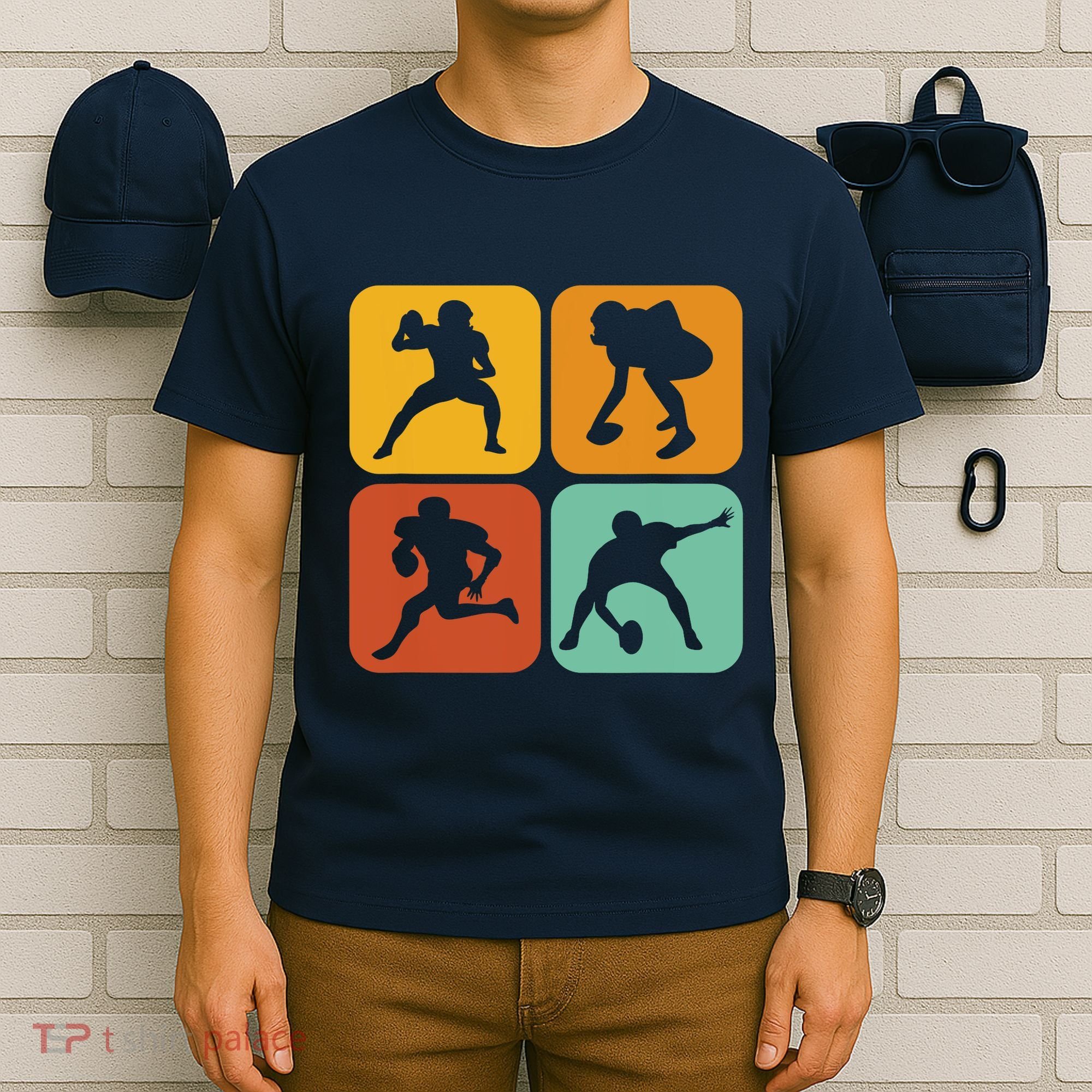 Retro American Football I Aesthetic I Football T-Shirt
