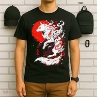 Retro Animal Funny Fox Vintage Okami Basic Japan Style Gift T-Shirt thumb 6