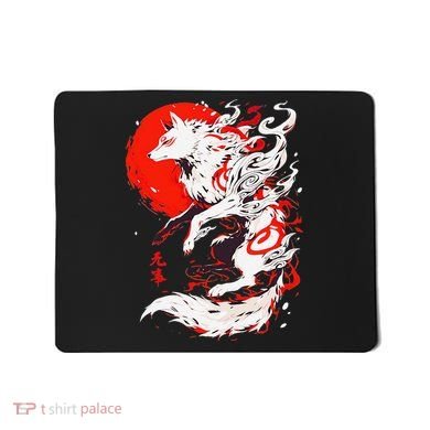Retro Animal Funny Fox Vintage Okami Basic Japan Style Gift Mousepad