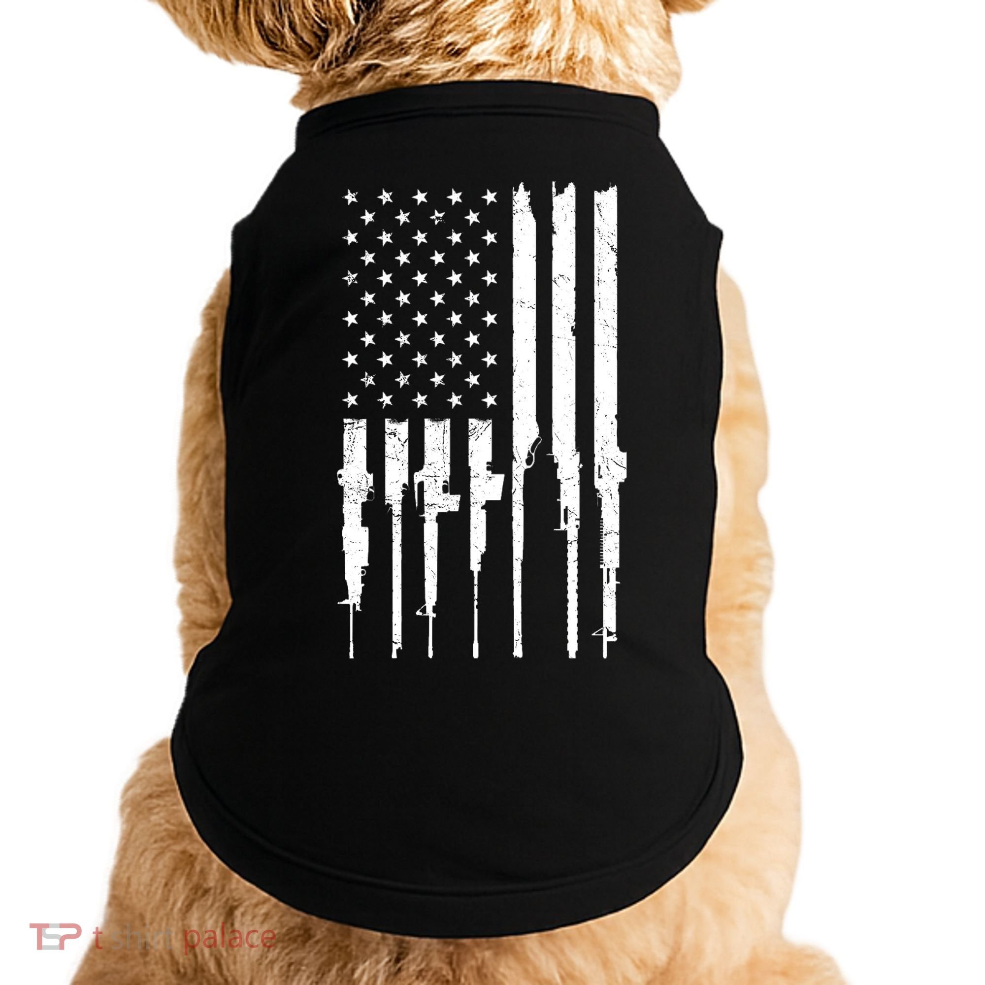 Rifle American Flag Doggie Tank