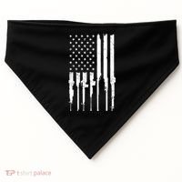 Rifle American Flag USA-Made Doggie Bandana thumb 0