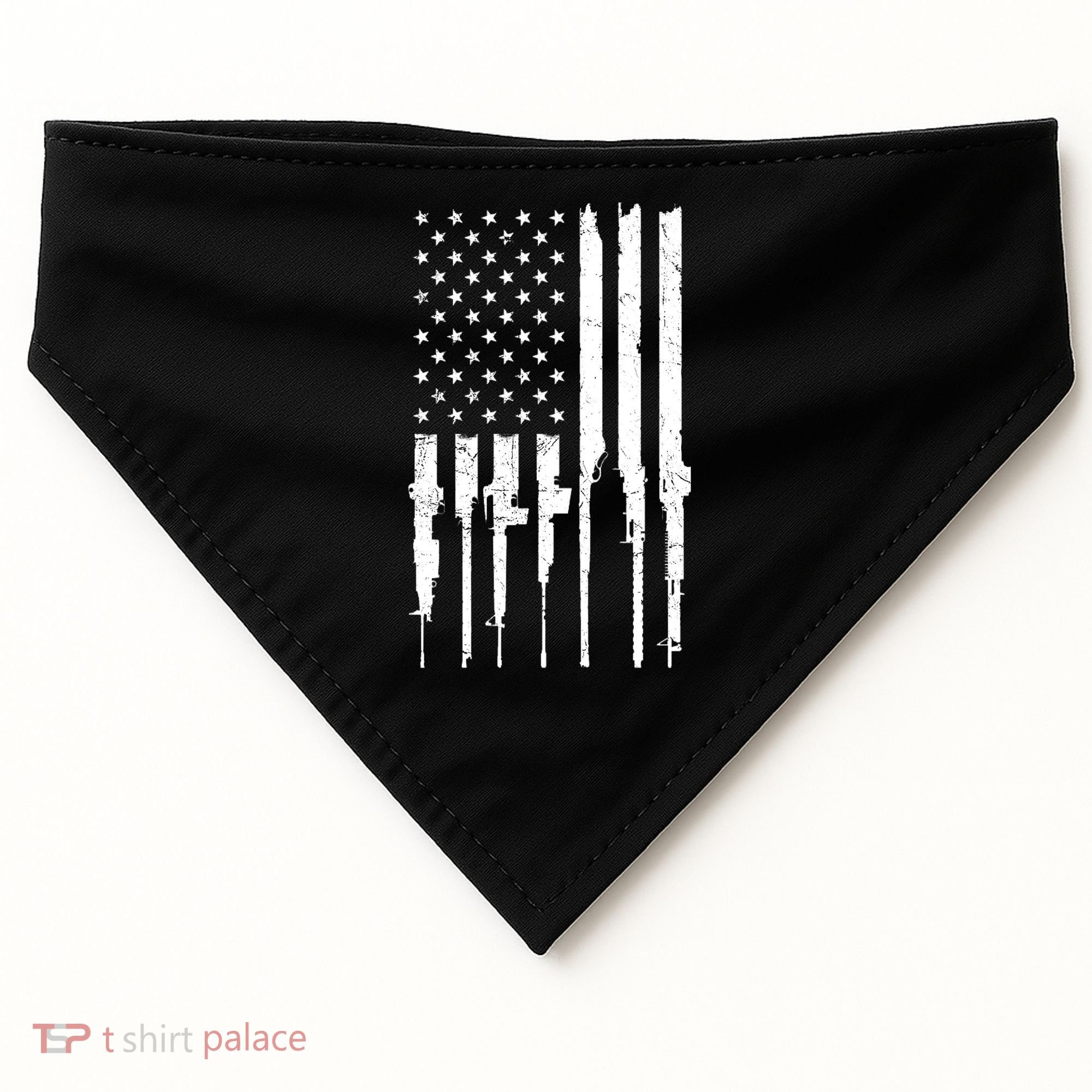 Rifle American Flag USA-Made Doggie Bandana
