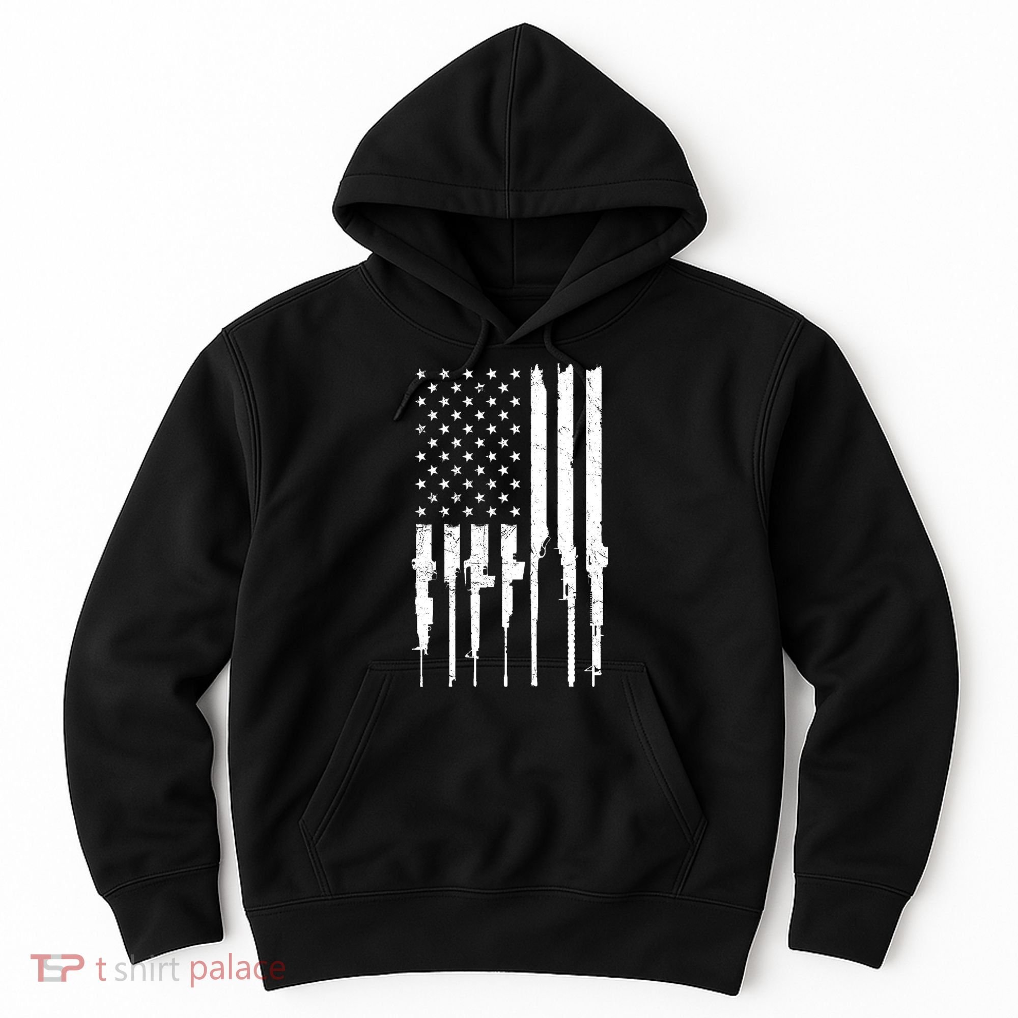 Rifle American Flag Hoodie