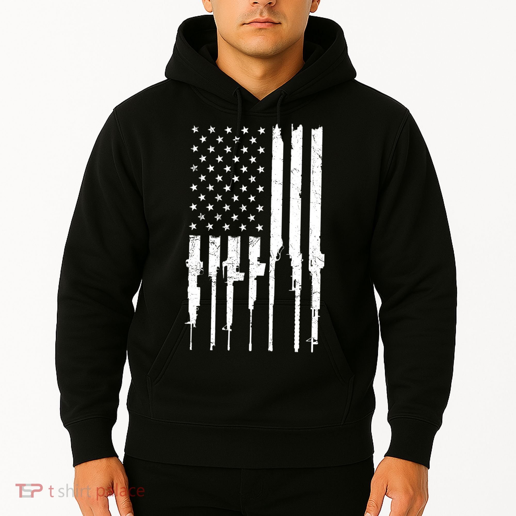 Rifle American Flag Hoodie