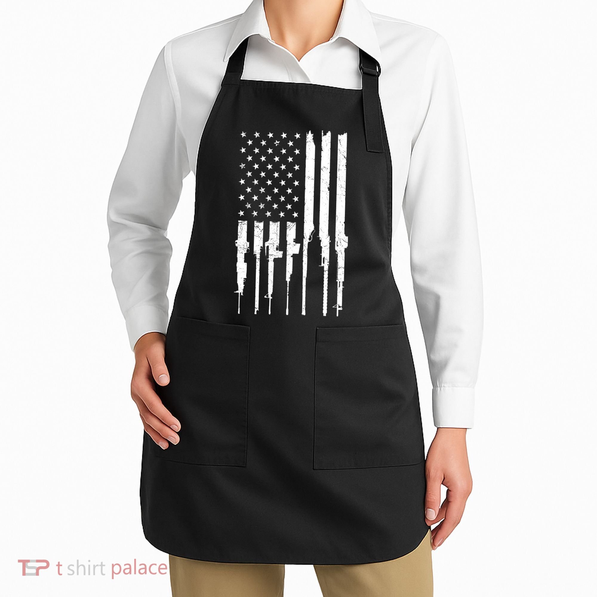 Rifle American Flag Apron