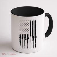 Rifle American Flag Coffee Mug thumb 1