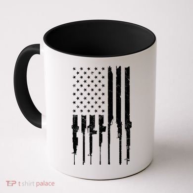 Rifle American Flag Coffee Mug