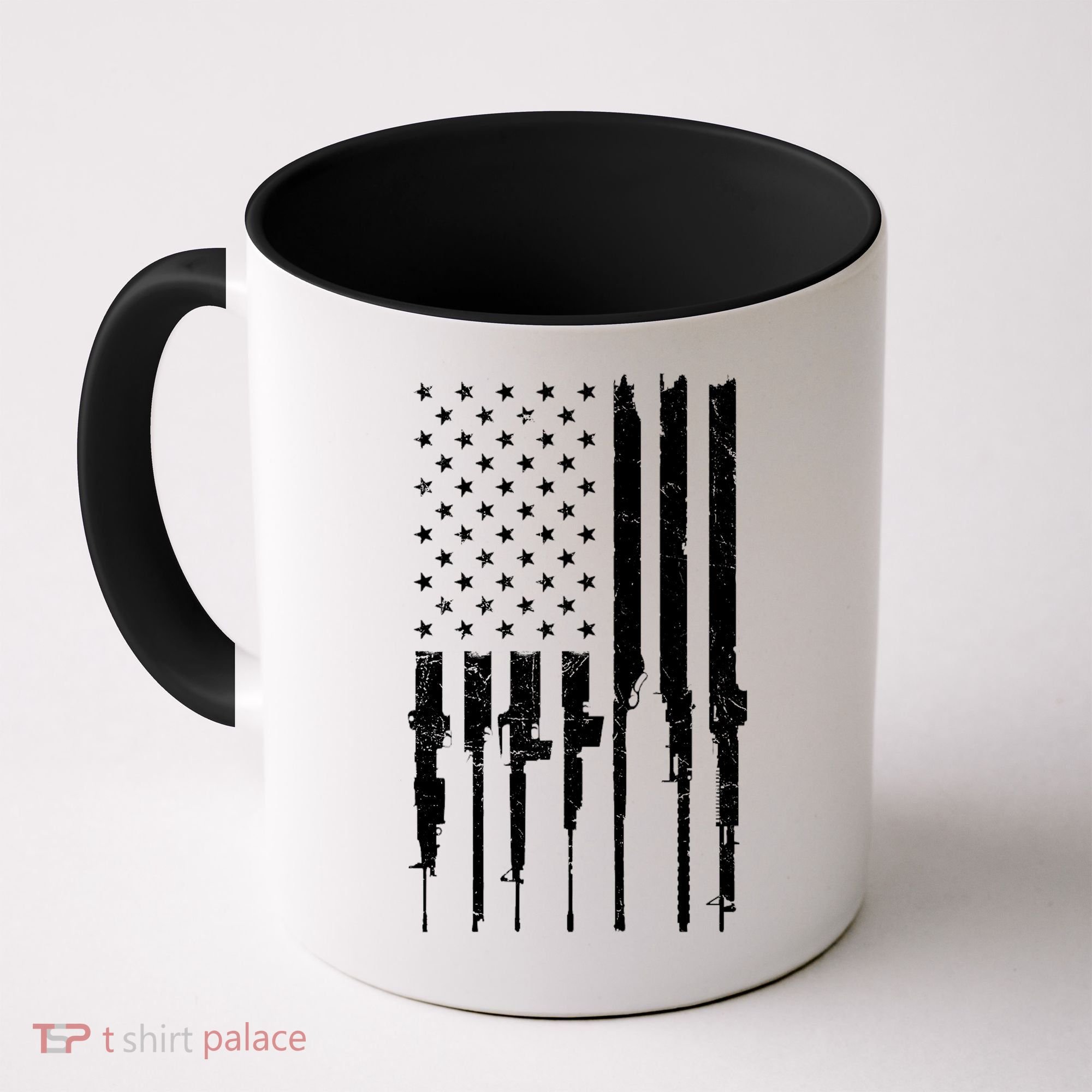 Rifle American Flag Coffee Mug