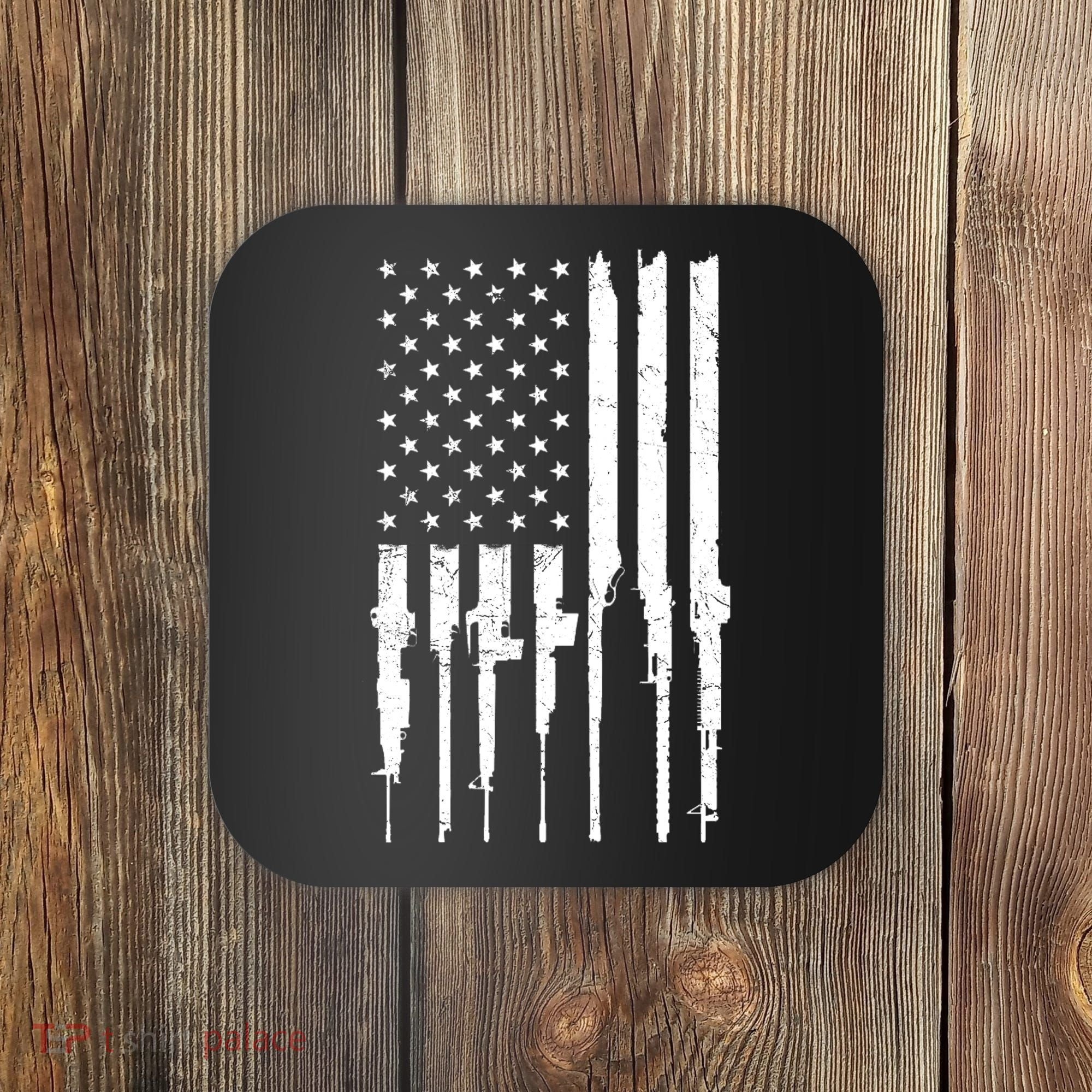 Rifle American Flag Coaster
