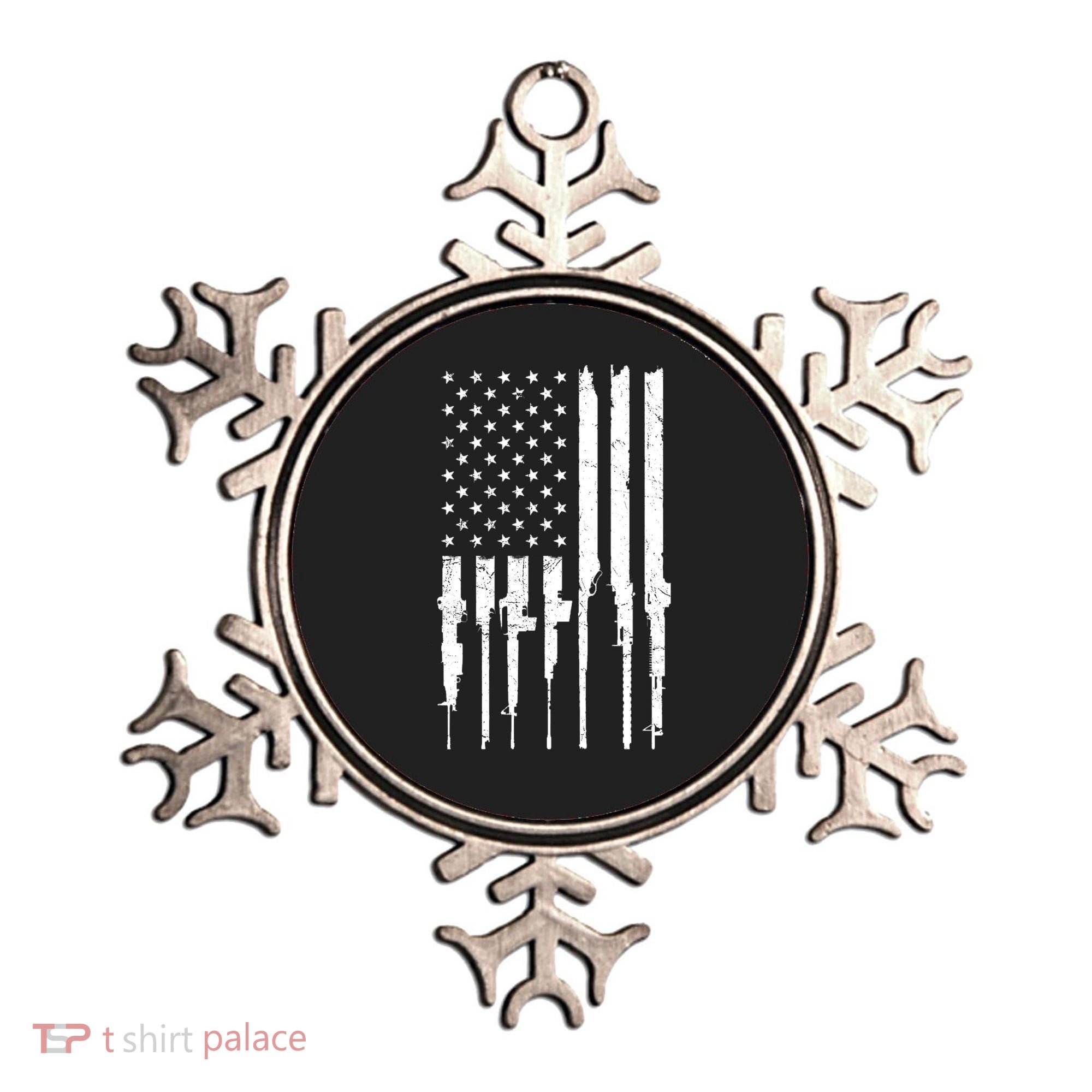 Rifle American Flag Ornament