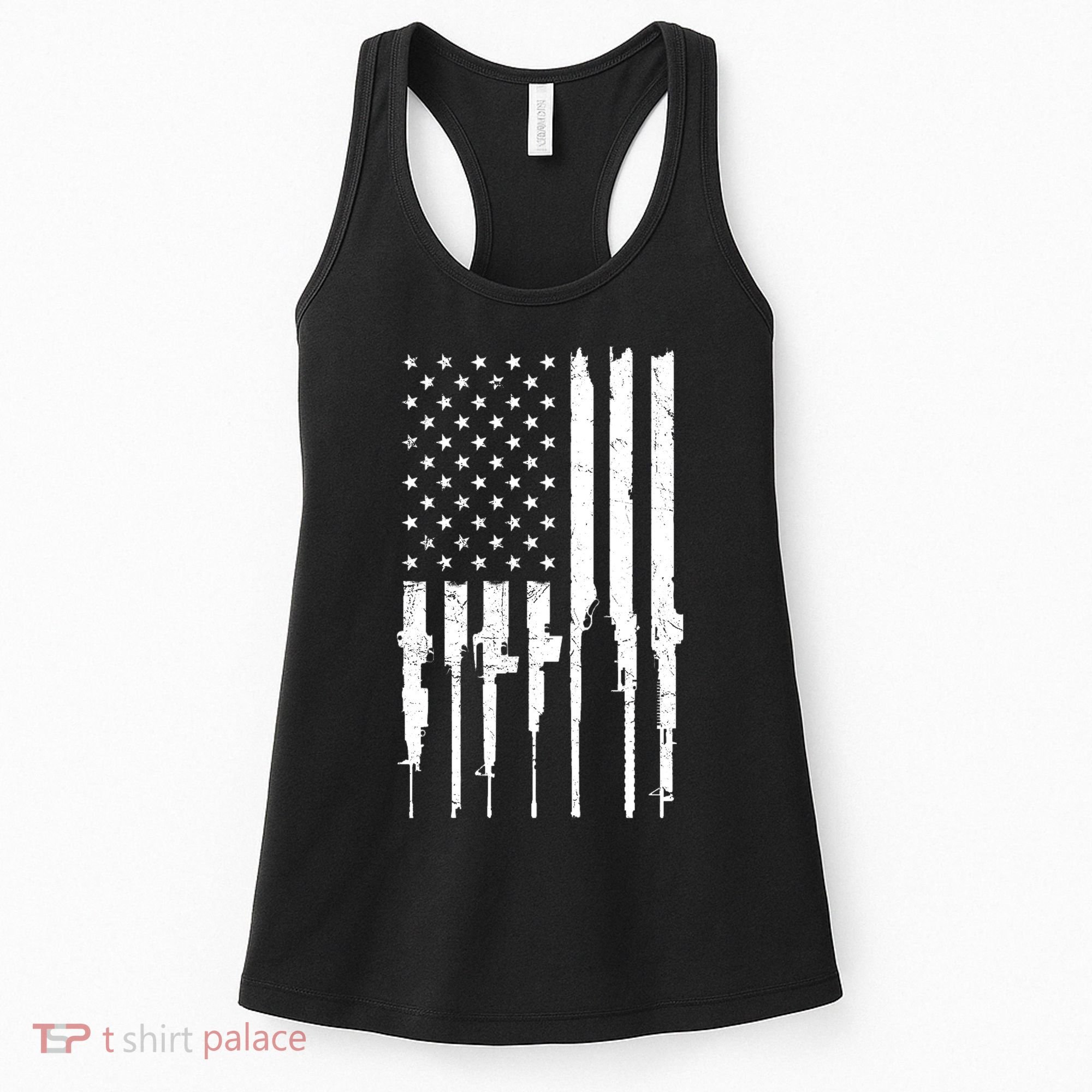 Rifle American Flag Women's Tank Top