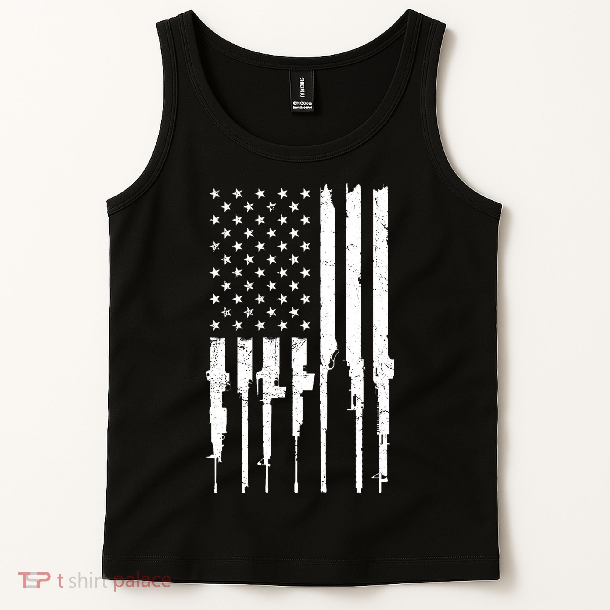 Rifle American Flag Tank Top