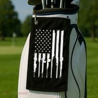 Rifle American Flag Golf Towel thumb 2
