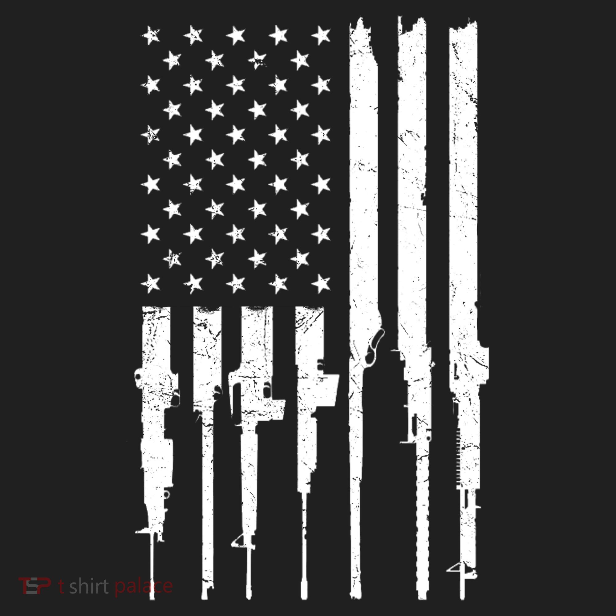 Rifle American Flag Golf Towel