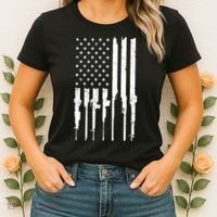 Rifle American Flag Women's T-Shirt thumb 2