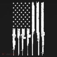 Rifle American Flag Kids Long Sleeve Shirt thumb 2
