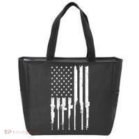 Rifle American Flag Tote Bag thumb 0