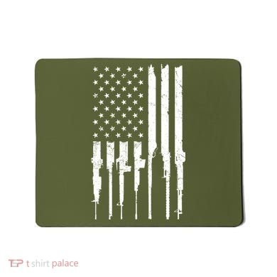 Rifle American Flag Mousepad