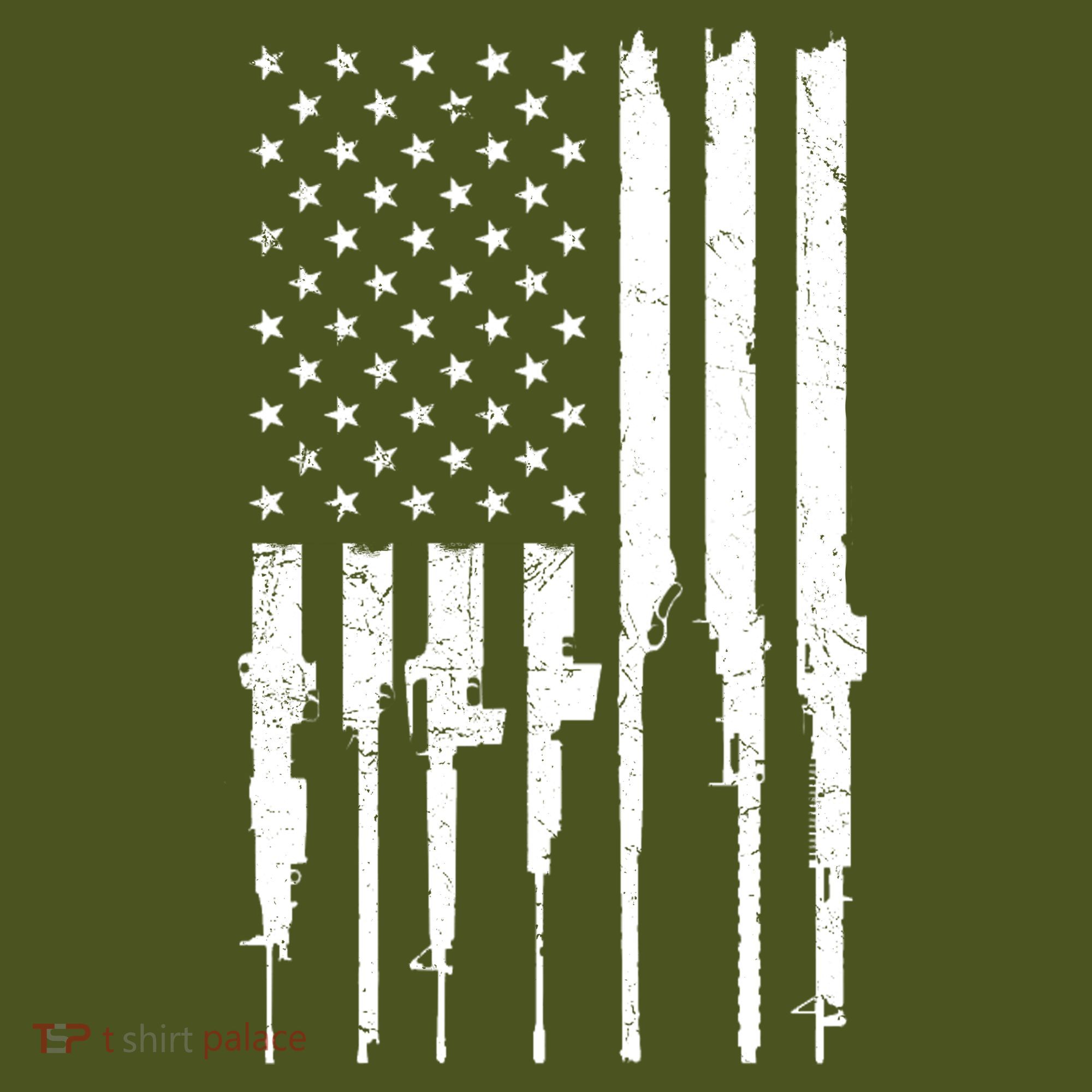 Rifle American Flag Kids Hoodie