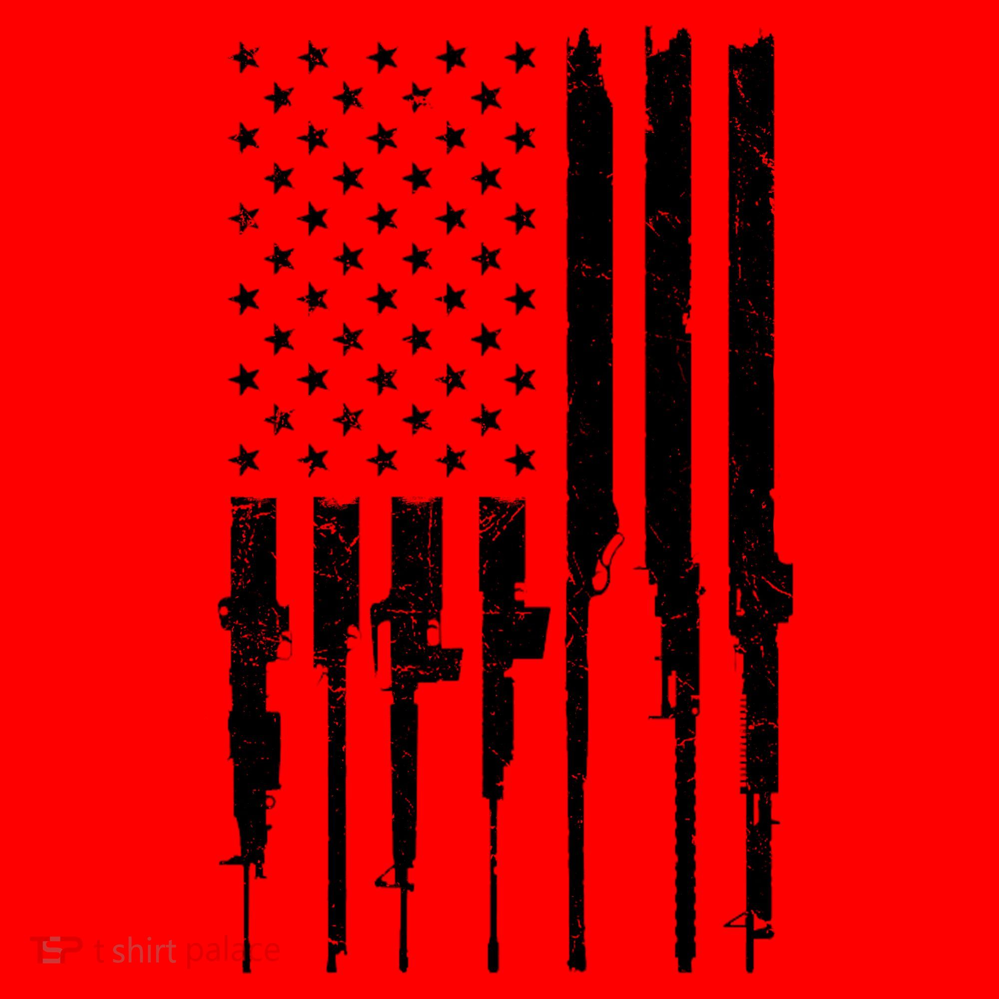 Rifle American Flag Santa Hat