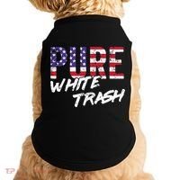 Redneck  American Flag Usa Pure White Trash Doggie Tank thumb 0