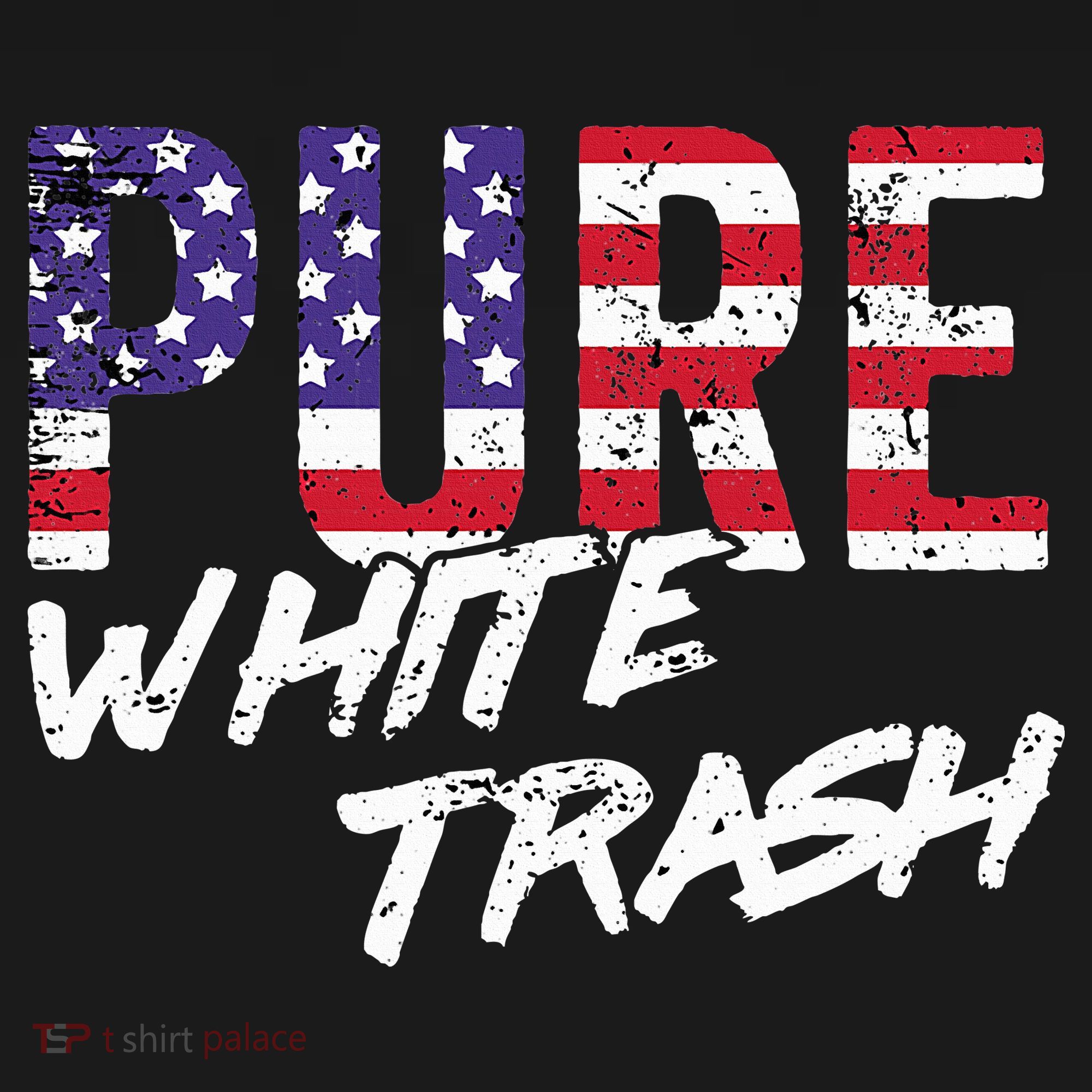 Redneck  American Flag Usa Pure White Trash Long Sleeve Shirt