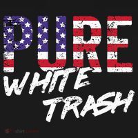 Redneck  American Flag Usa Pure White Trash Coaster thumb 2