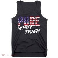 Redneck  American Flag Usa Pure White Trash Tank Top thumb 0