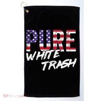 Redneck  American Flag Usa Pure White Trash Golf Towel thumb 0