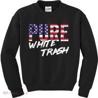 Redneck  American Flag Usa Pure White Trash Kids Sweatshirt thumb 0