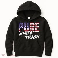 Redneck  American Flag Usa Pure White Trash Kids Hoodie thumb 0